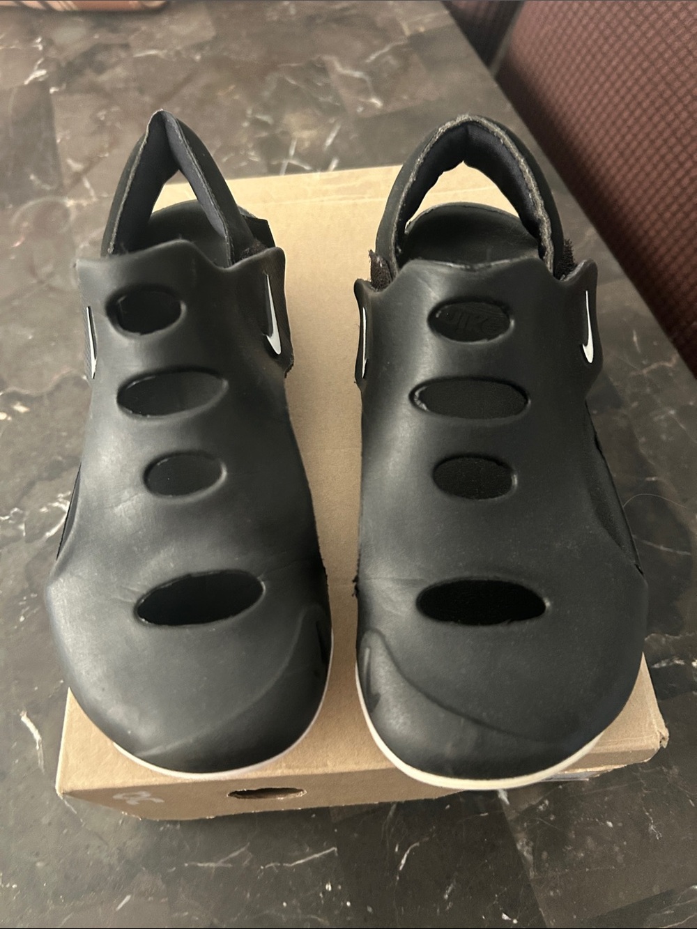 Nike Kids Black Slip-On Breathable Water Sandals